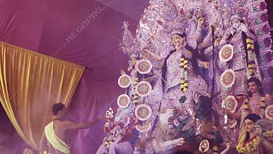 Durga puja by saint in navratri