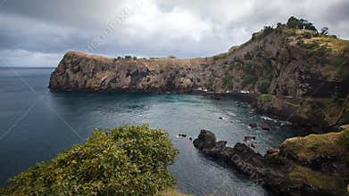 Cliff rocks in Portugal - Azores Sao Miguel