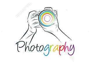 Camera logo, photography concept design