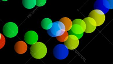Colorful balls bouncing from the ground - seamless loop animation