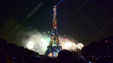 Fireworks at the Eiffel Tower