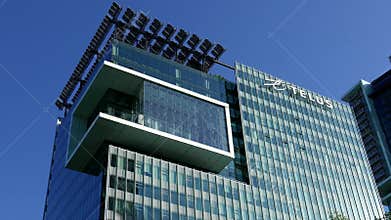 Modern Telus building at downtown Vancouver