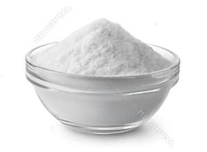 Glass bowl of baking soda