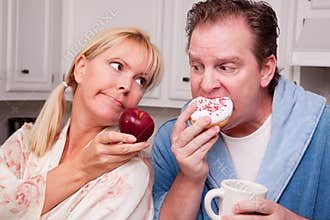 Apple vs. Donut Healthy Eating Decision