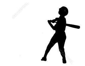 Baseball player silhouette