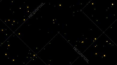 Gold glitter particle falling for christmas background