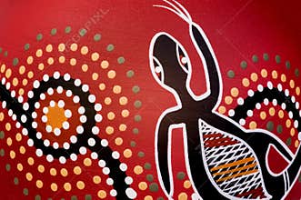 Aboriginal vase detail