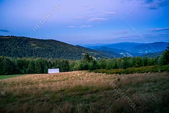 Gorce Mountains at dusk.