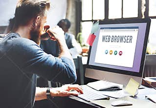 Generic Web Browser Online Page Concept