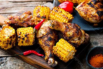 Cajun Chicken and Corn.