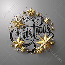 Merry Christmas Calligraphic Lettering