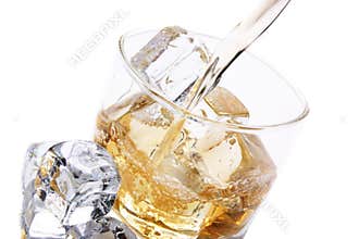 Cold glass of alcohol