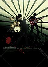 Poster,rock festival band