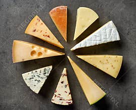 Various types of cheese