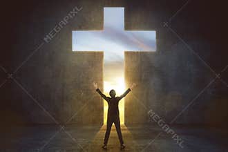 Image of woman praise to god