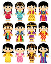 Old Traditional Clothes in United Arab Emirates UAE