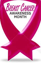 Breast Cancer awareness month pink ribbon isolated