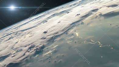 Rocket Launching into Space