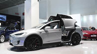 Tesla Model X all-electric, luxury, crossover SUV car
