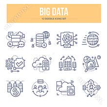 Big Data Doodle Icons