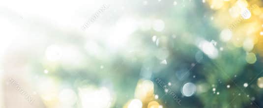 Blur bokeh abstract background from decorated Christmas tree