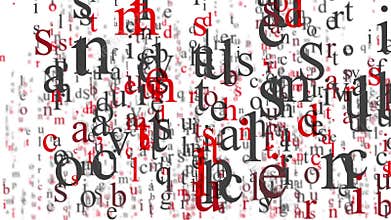 Letters waterfall.