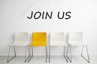 Chair background concept - recruitment hire hiring interview