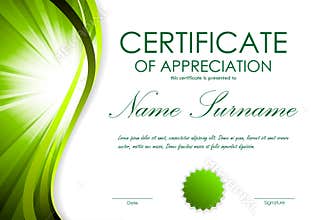 Certificate of appreciation template