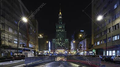 The Palace of Culture and Science timelapse