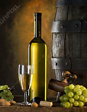 Still life with wine