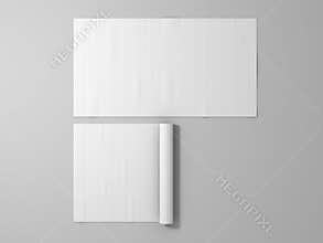 Blank white rubber sport mat mockup,