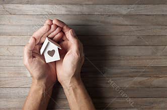 Hands House Home Love Background Hope